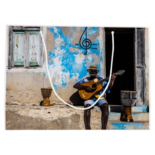 Musik ist die Medizin des Geistes Große Geschenktüte (Rückseite)