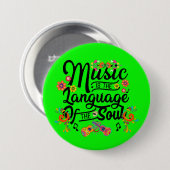 Musik ist die Sprache der Seele Button (Vorne & Hinten)