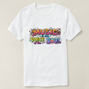 Musik ist die Stimme der Seele Retro Pop Art T-Shirt