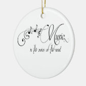 Musik ist die Stimme des Souls Keramikornament (Links)