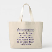 Musik ist die Stimme, die spricht - Musikangebot Jumbo Stoffbeutel (Rückseite)