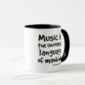 Musik ist die universelle Sprache des Tasse (VorderseiteRechts)