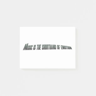 Musik ist die Verkürzung der Gefühle Post-it Klebezettel