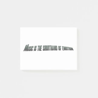 Musik ist die Verkürzung der Gefühle Post-it Klebezettel