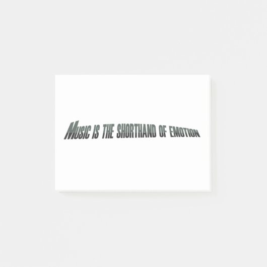 Musik ist die Verkürzung der Gefühle Post-it Klebezettel (Vorderseite)