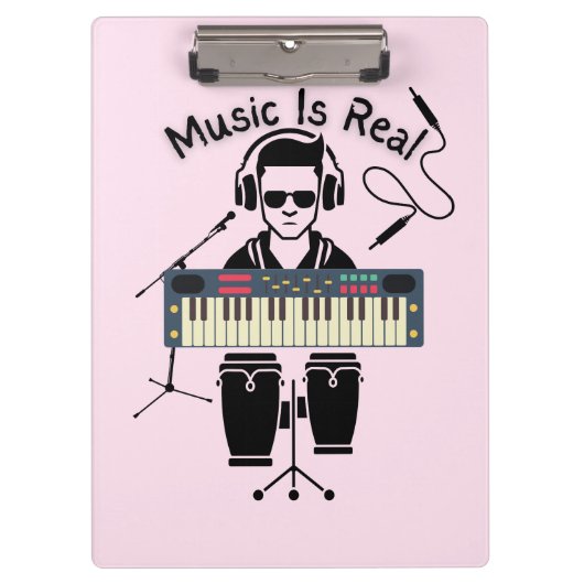 Musik ist echt klemmbrett (Vorderseite)