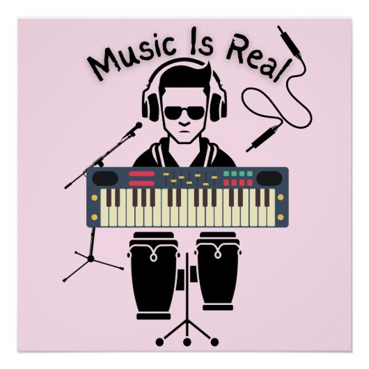Musik ist echt poster (Vorderseite)