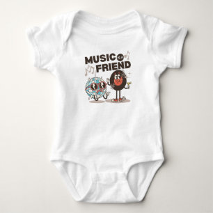 Musik ist ein Freund Baby T-Shirt Strampler