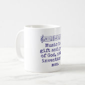 Musik ist ein Geschenk und eine Gnade - Musikangeb Kaffeetasse (Vorderseite Links)
