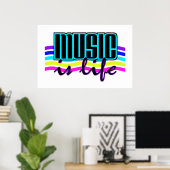 Musik ist ein Liveposter Poster (Heimbüro)