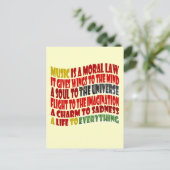 Musik ist ein moralisches Gesetz Postkarte (Stehend Vorderseite)