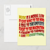 Musik ist ein moralisches Gesetz Postkarte (Vorne/Hinten)