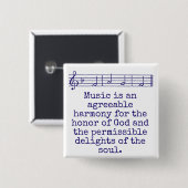 Musik ist eine angenehme Harmonie - Musikangebot Button (Vorne & Hinten)