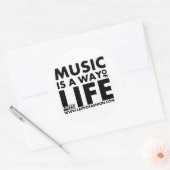 Musik ist eine Lebensart Sticker (Umschlag)