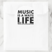 Musik ist eine Lebensart Sticker (Tasche)