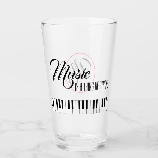 Musik ist etwas Schönes Glas (Vorderseite)
