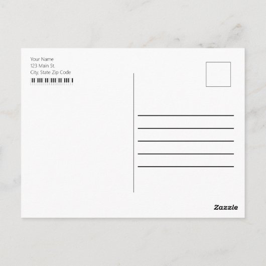 Musik ist etwas Schönes Postkarte (Rückseite)