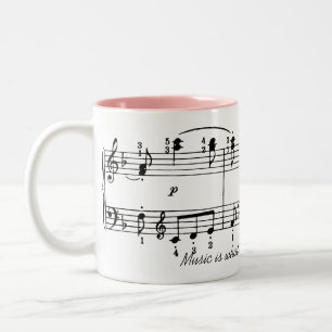 Musik ist Gefühls-Kaffee-Tasse Zweifarbige Tasse