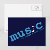 Musik ist gut postkarte (Vorne/Hinten)