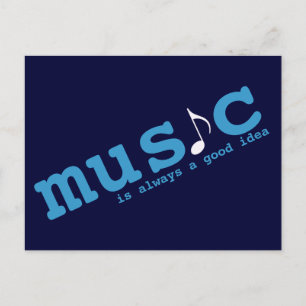 Musik ist gut postkarte