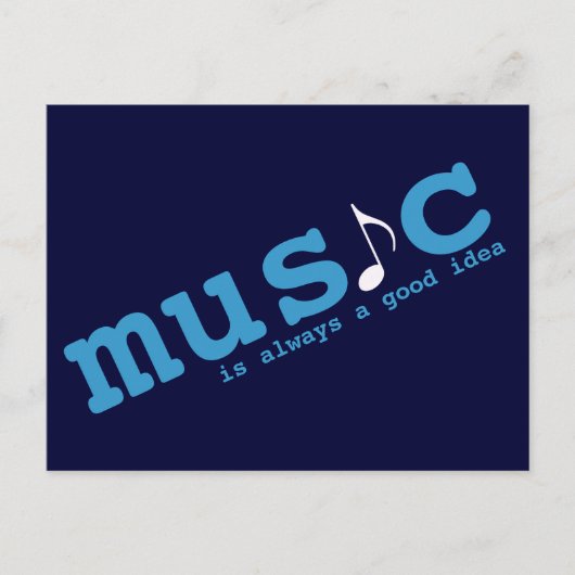 Musik ist gut postkarte (Vorderseite)