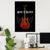 Musik ist Himmel 36 x 24 Poster (Heimbüro)