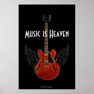 Musik ist Himmel 36 x 34 Poster