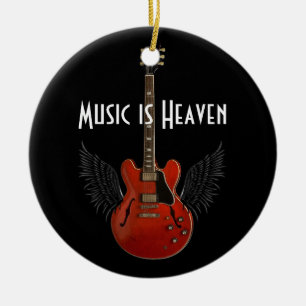 Musik ist Himmels-runde Weihnachtsverzierung Keramik Ornament