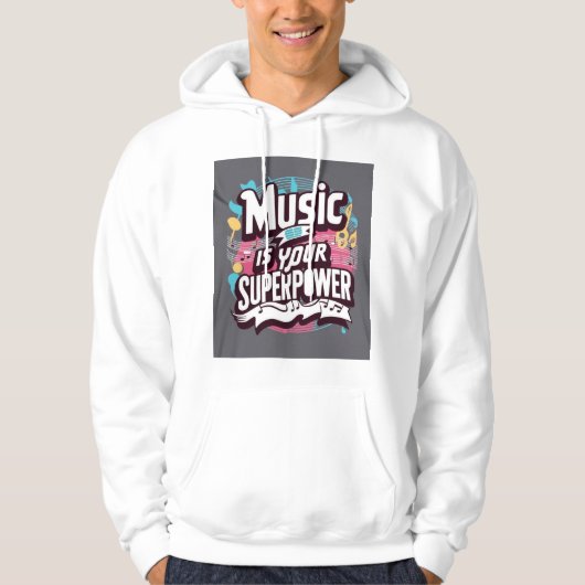 Musik ist Ihre Supermacht 2 Hoodie (Vorderseite)