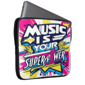 Musik ist Ihre Supermacht 2 Laptopschutzhülle (Vorne Rechts)