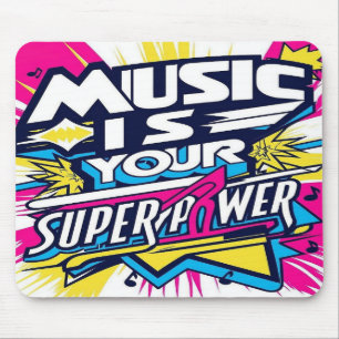 Musik ist Ihre Superpower-Option 2 Mousepad