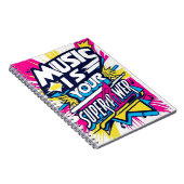 Musik ist Ihre Superpower-Option 2 Notizblock (Rechte Seite)