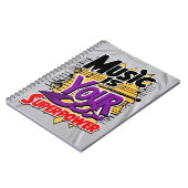 Musik ist Ihre Superpower-Option 2 Notizblock (Linke Seite)