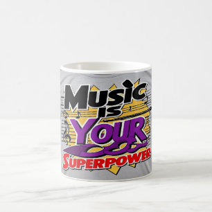 Musik ist Ihre Superpower Option 3 Kaffeetasse