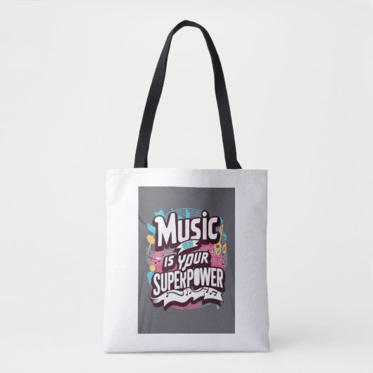 Musik ist Ihre Superpower Option 3 Tasche (Vorderseite)