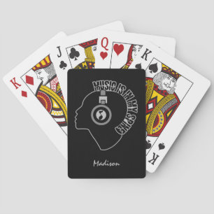 Musik ist in meinem individuelle Name Spielkarten