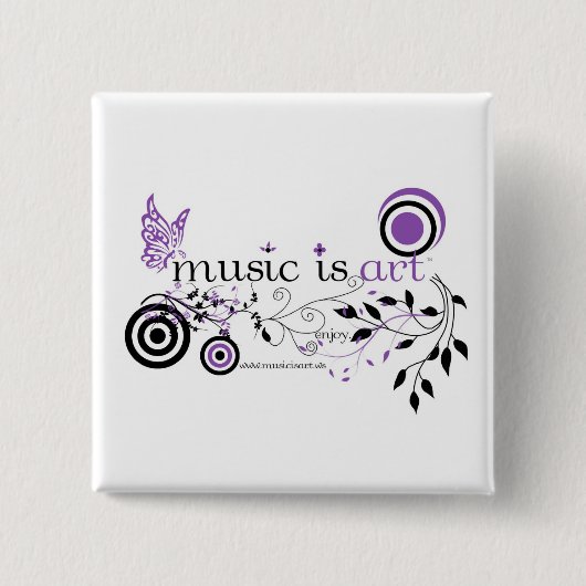 Musik ist Kunst Button (Vorderseite)