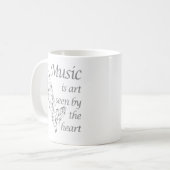 Musik ist Kunst, die von Herz Inspiration Zitat ge Kaffeetasse (Vorderseite Links)