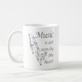 Musik ist Kunst, die von Herz Inspiration Zitat ge Kaffeetasse (Links)