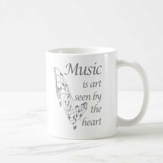 Musik ist Kunst, die von Herz Inspiration Zitat ge Kaffeetasse (Rechts)