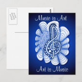 Musik ist Kunst Postkarte (Vorne/Hinten)