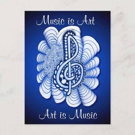 Musik ist Kunst Postkarte (Vorderseite)