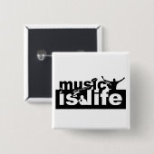Musik ist Leben - anpassen! Button (Vorne & Hinten)