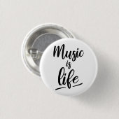 Musik ist Leben Button (Vorne & Hinten)