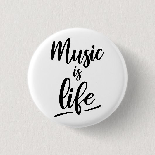 Musik ist Leben Button (Vorderseite)