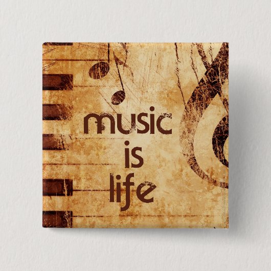 Musik ist Leben Button (Vorderseite)