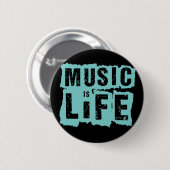 Musik ist Leben! Button (Vorne & Hinten)