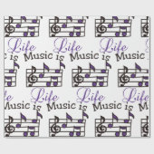 Musik ist Leben Geschenkpapier (Flach)