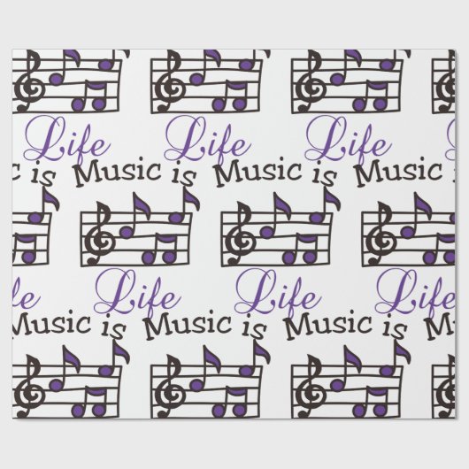 Musik ist Leben Geschenkpapier (Flach)