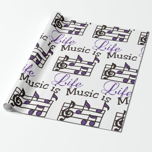 Musik ist Leben Geschenkpapier (Ungerollt)